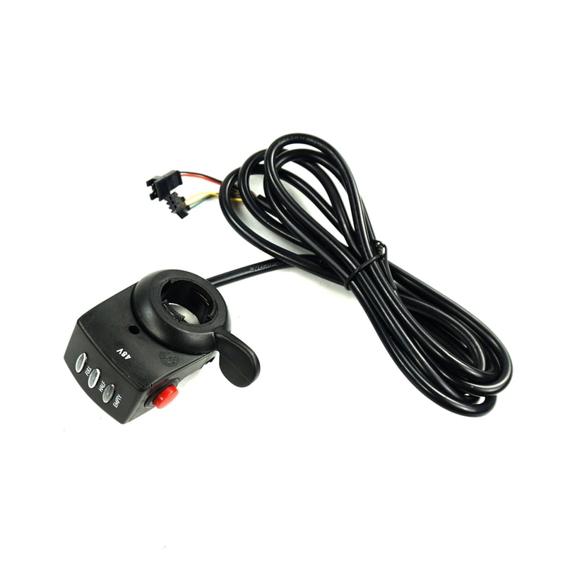 -E-Bike Thumb Throttle with LCD Display Electric Scooter Handlebar Black Thumb Throttle Grips Bicycle Accessories