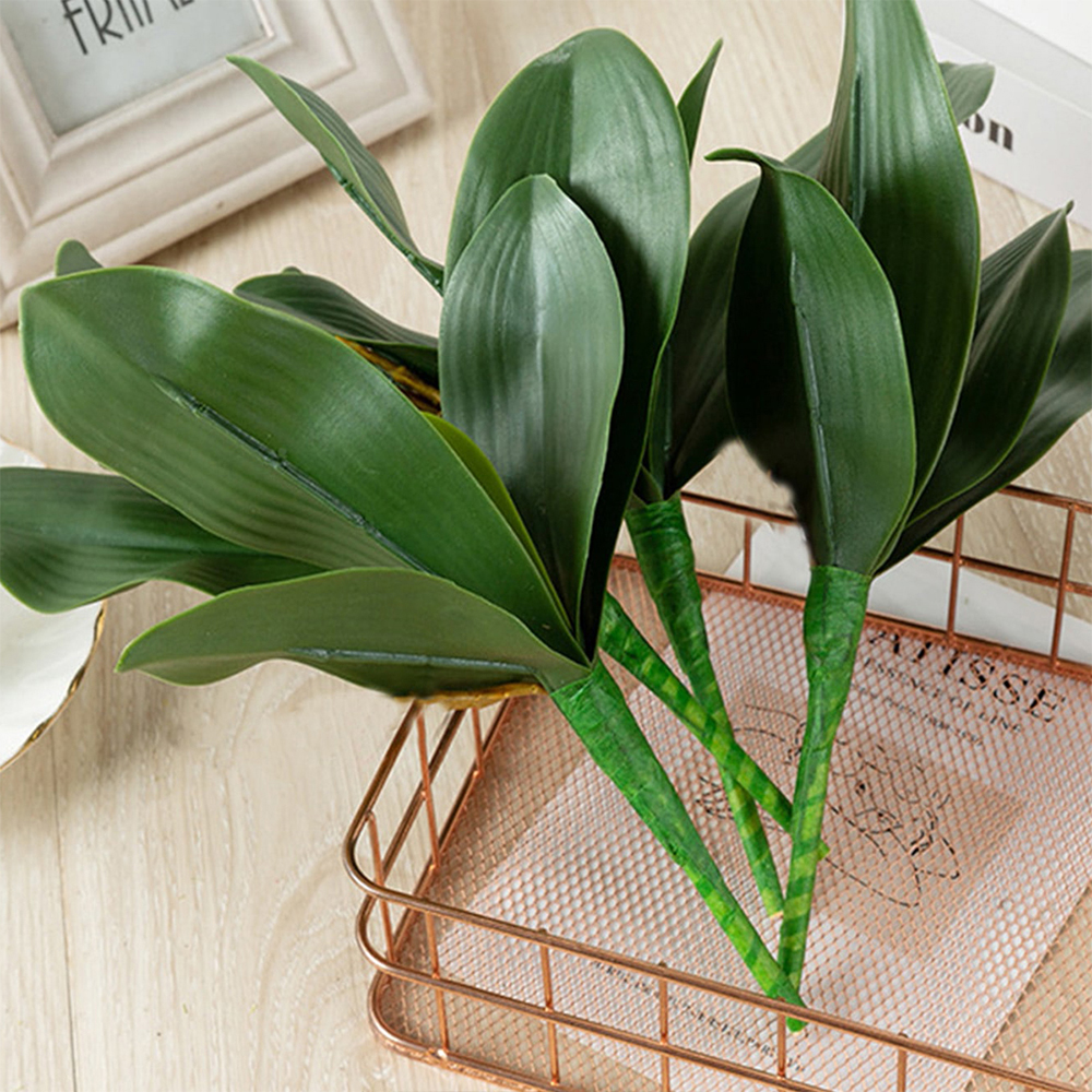 Kunstig phalaenopsis simulering møllorkideblad ekte orkideblader blomst plante hjem dekorasjon landskapsarbeid