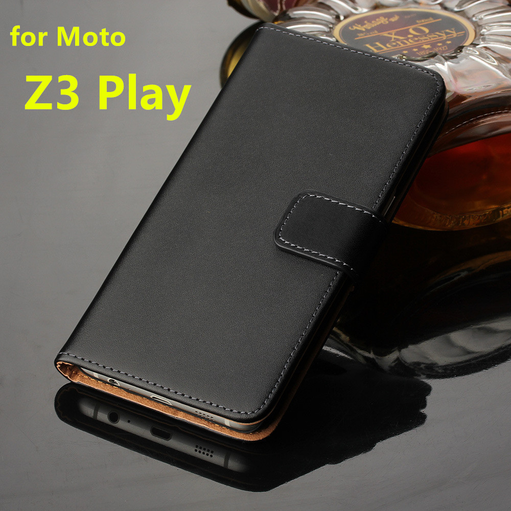 Premium Pu Leather Flip Cover Wallet phone case for Motorola Moto Z3 Play card holder holster for Moto Z3 Play GG