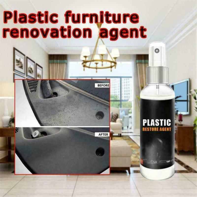 30ml Plastic Parts Retreading Agent Wax Instrument Panel Auto Interior Plastic Renovated Coating Car Light Cleaner Maintenance