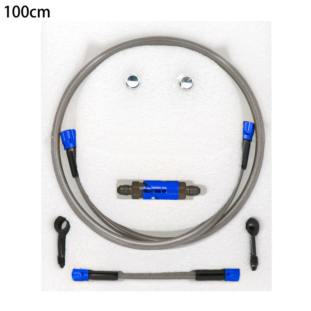 ZSDTRP Motorrad ein3 Bremssattel Schnelle Entfernung Abdeckung Demontage Ersetzen Bremse Linie Stecker mit Brems Schlauch einstellen: 100cm Blau