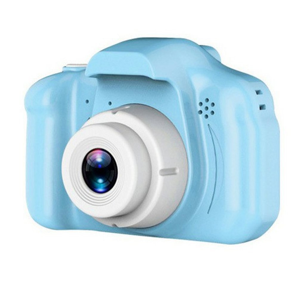 Mini appareil photo numérique 2 pouces dessin animé mignon appareil photo jouets enfants d'anniversaire enfant en bas âge jouets appareil photo portable: Blue / 8GB