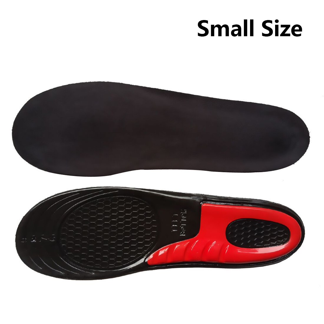 Skoputer ortotisk buestøtte masserende silikon anti-skli gel myk sportssko innleggssålepute for menn kvinner innleggspute 1 par: Svart s