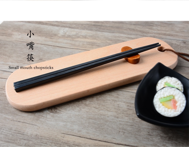 (10Pairs) Japanese Sushi Chopsticks Long Sticks Household Kitchen Reusable Black Chopsticks