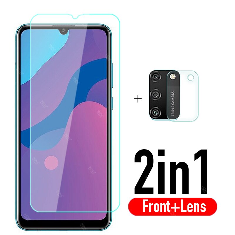 Schutz glas für honor 9a gehärtetem glas screen protector film für huawei honor9a honer 9 eine a9 6,3 huawey onor huwei hawei: 2 in 1