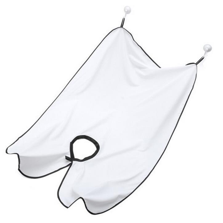 Baard Bescherming Doek Scheren Baard Bescherming Doek Pogonotomy Bescherming Doek Schort Met Zuignap Zwart Wit