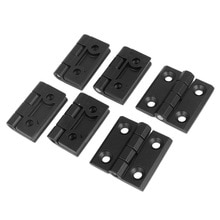 6 X Black Aluminium Meubels Kastdeur Scharnier 50Mm X 50Mm