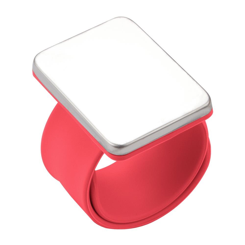 Pin-Soporte de cojín magnético para costura, pulsera de silicona con 3 colores: Red