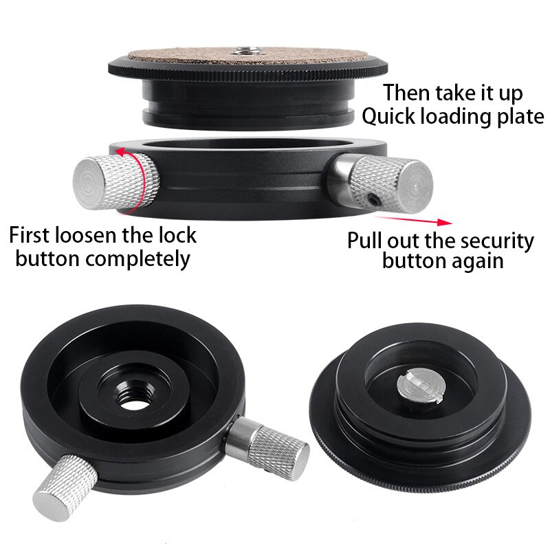 QR-02 Panorama 360 Grad Rotierenden Schnelle Montage Platte Clamp Basis Stativ Clamp Teilung Platte Panorama Pan Kopf