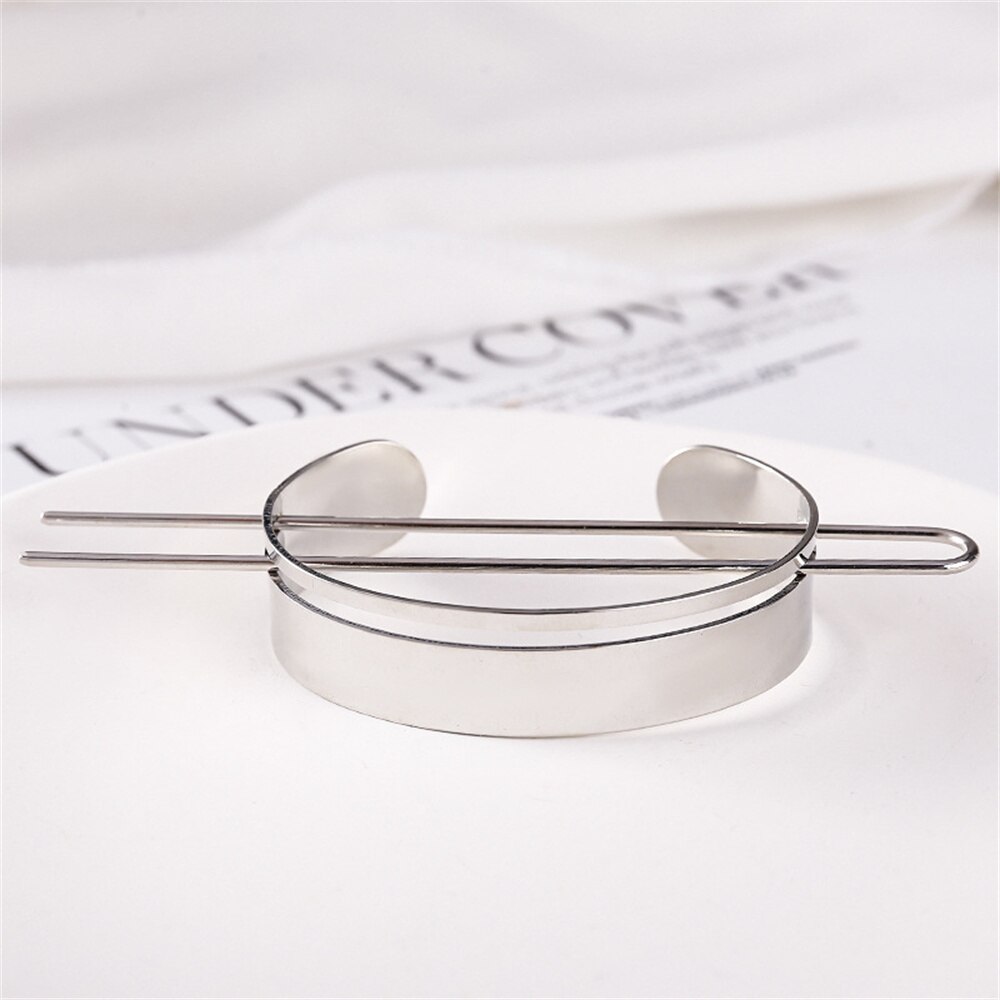 Horquilla de Metal para el pelo para mujer, pasador Simple, soporte para cola de caballo, accesorios para el cabello para niña, estilo femenino: C