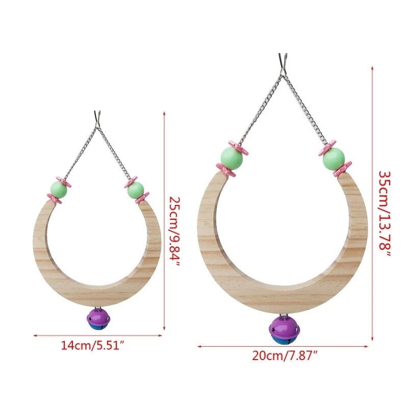 2 Pcs Papegaai Benodigdheden Halve Maan Vorm Vogel Speelgoed &amp; U Vorm Papegaai Naaien Kooi Speelgoed Voor Kleine Huisdier Vogels als Grasparkiet Of Kanarie