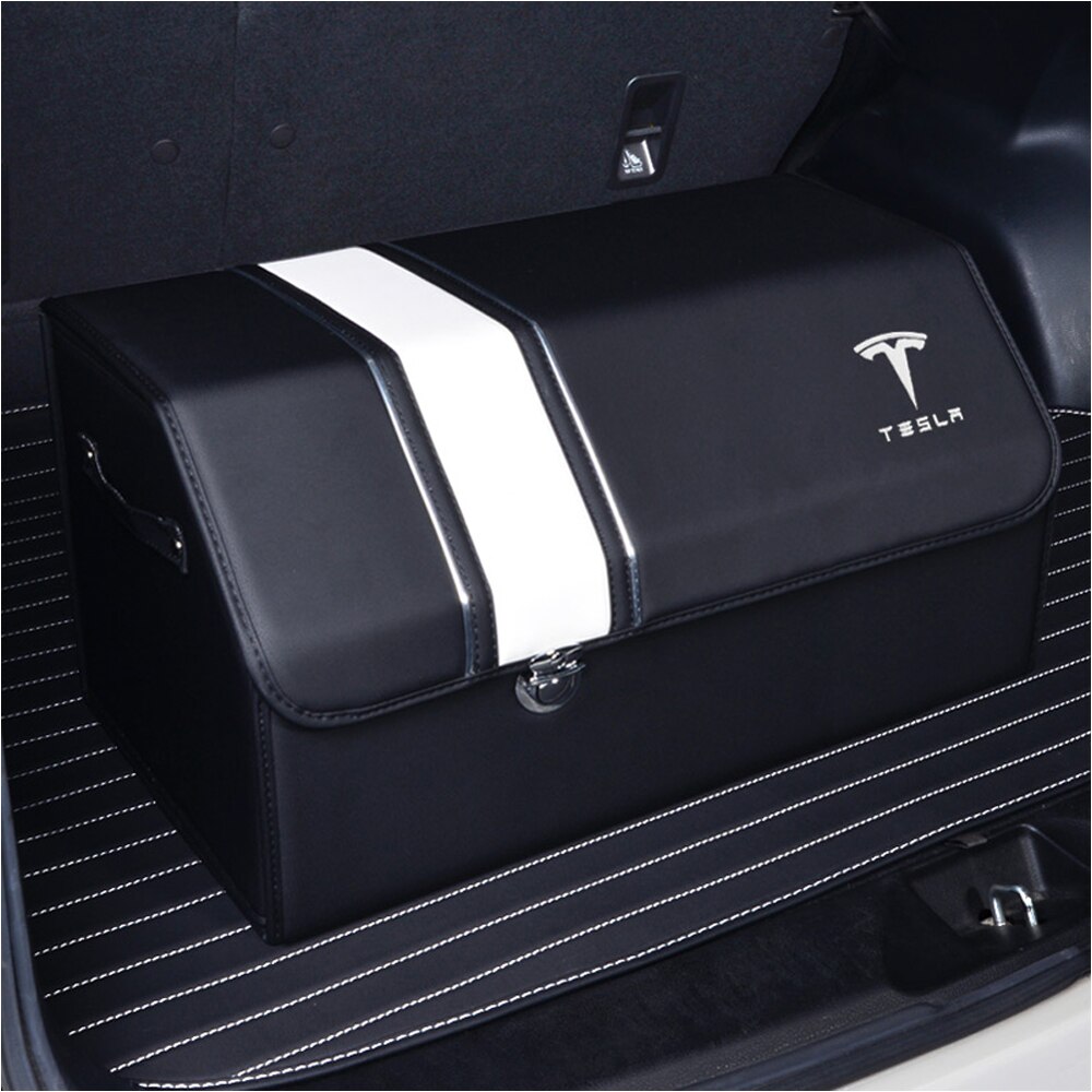 Car folding trunk storage box car rear box finishing storage box large storage box bag for Tesla Medol 3 Medol S Medol X style