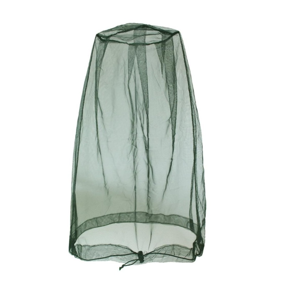 Ademend gaas muggenhoofdnetten Lichtgewicht hoedennet Cover Outdoor Camping Vissen Anti-muggenhoes Insectbestendige hoed: Beige