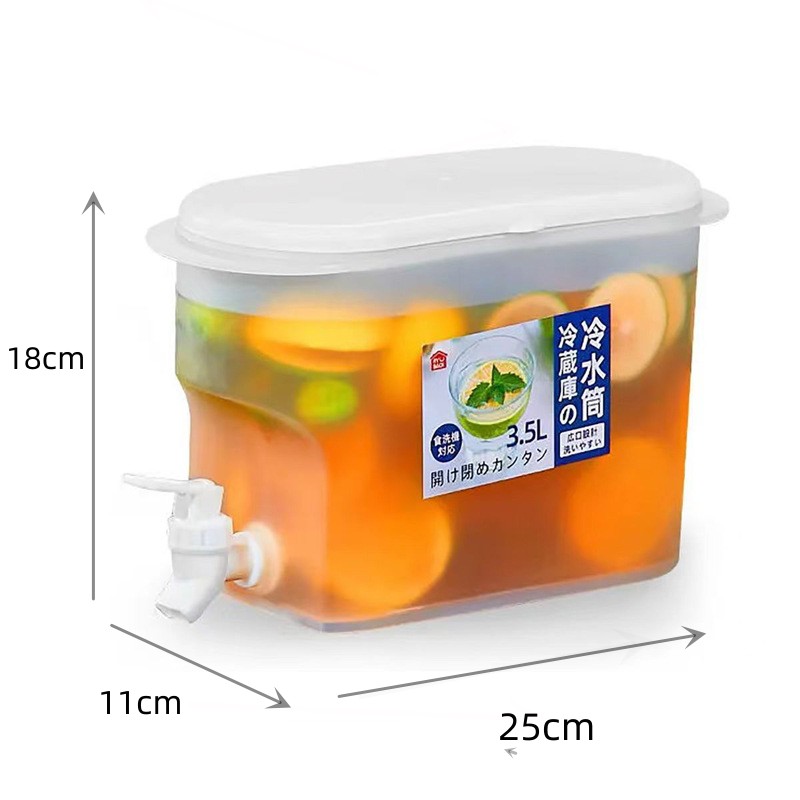 Kallvattenkokare 3.5/5l med kranvattenkanna lemonadbehållare dryckesdispenser för kylskåp dryckesdispenser vattenhink: Tråkig