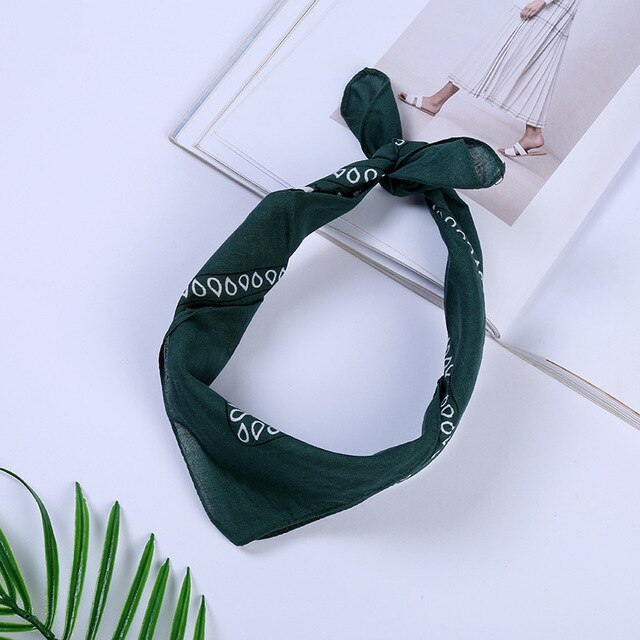 Frauen/Männer/Jungen/Mädchen Hüfte hüpfen 100% Baumwolle Bandana Platz Schal 55cm * 55cm Schwarz verrotten Paisley Stirnband Gedruckt Bandana: A12