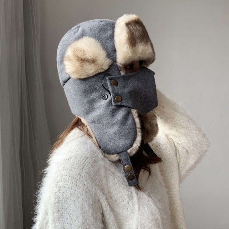 4 Kleuren Beschikbaar Mode Zoete Effen Outdoor Leuke Vrouwen Hoed Winter Warm Leuke Comfortabele Verse Vintage Bommenwerper Hoed