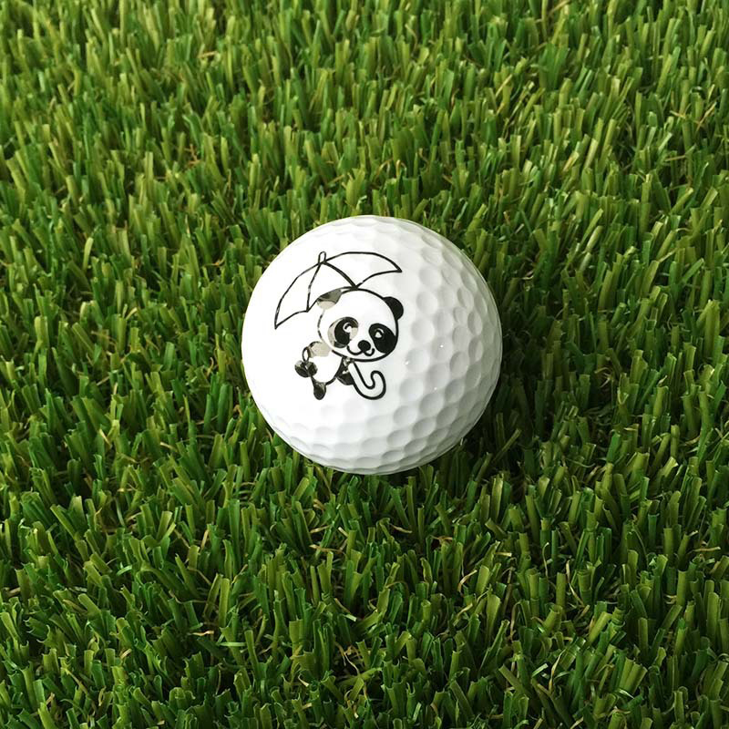 1PC Panda Cartoon Golf Ball Double Layer Synthetic Rubber Golf Practice Balls Children's Balls Festive Commemorative Balls