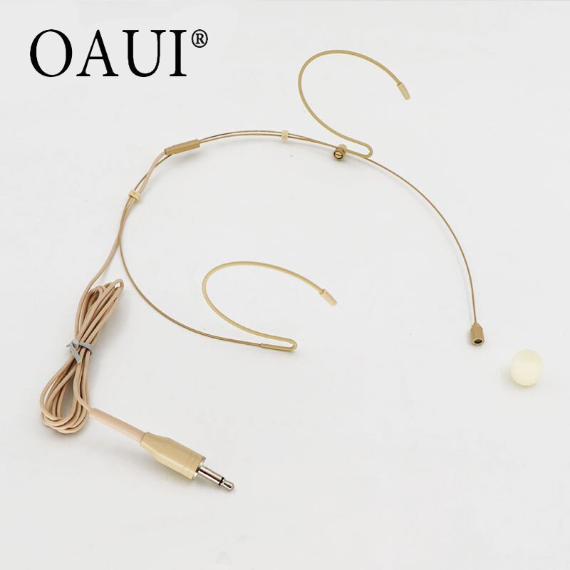 Omnidirection Earset Condenser Microphone Miniature Skin Microphones Wired Headband Mic with 3.5mm Mono Plug