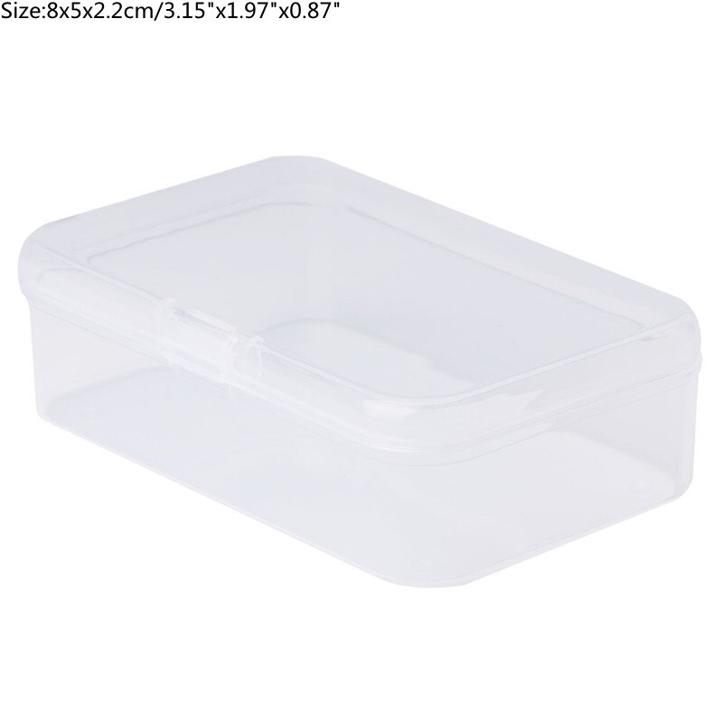 1 Pc Rectangular Plastic Clear Transparent Storage Box Collection Container Organizer Small Items Holder Mini Box: style 4