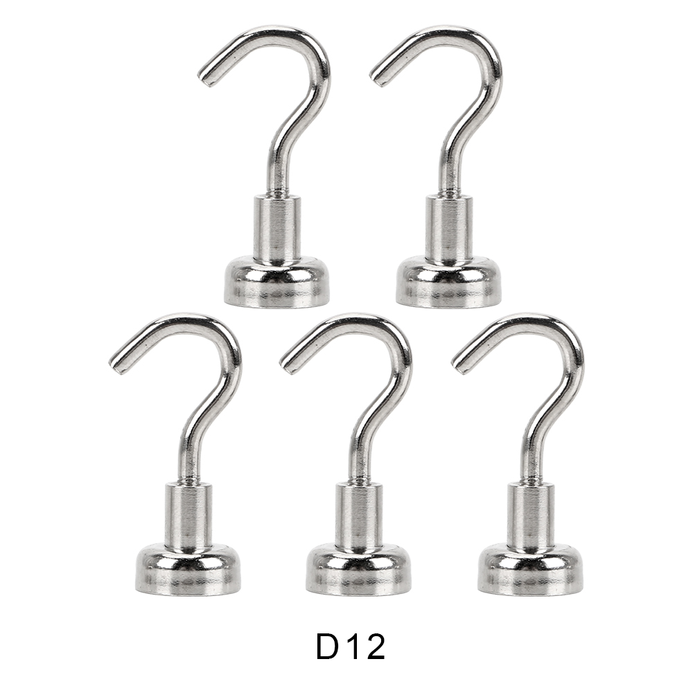 NICEYARD 5 pcs Wall Storage Hooks Surfaces Not Scratch Organization Magnetic Hooks Super Suction For Home Kitchen Refrigerator