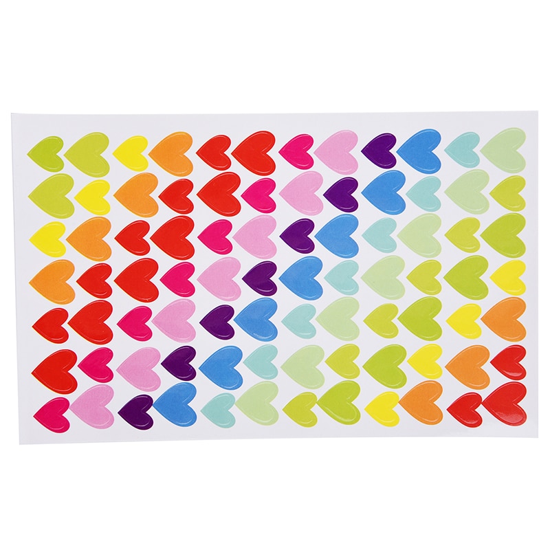 6 Sheets Self Adhesive Photo Album Craft Stickers Scrapbooking Diary Decorating-Heart