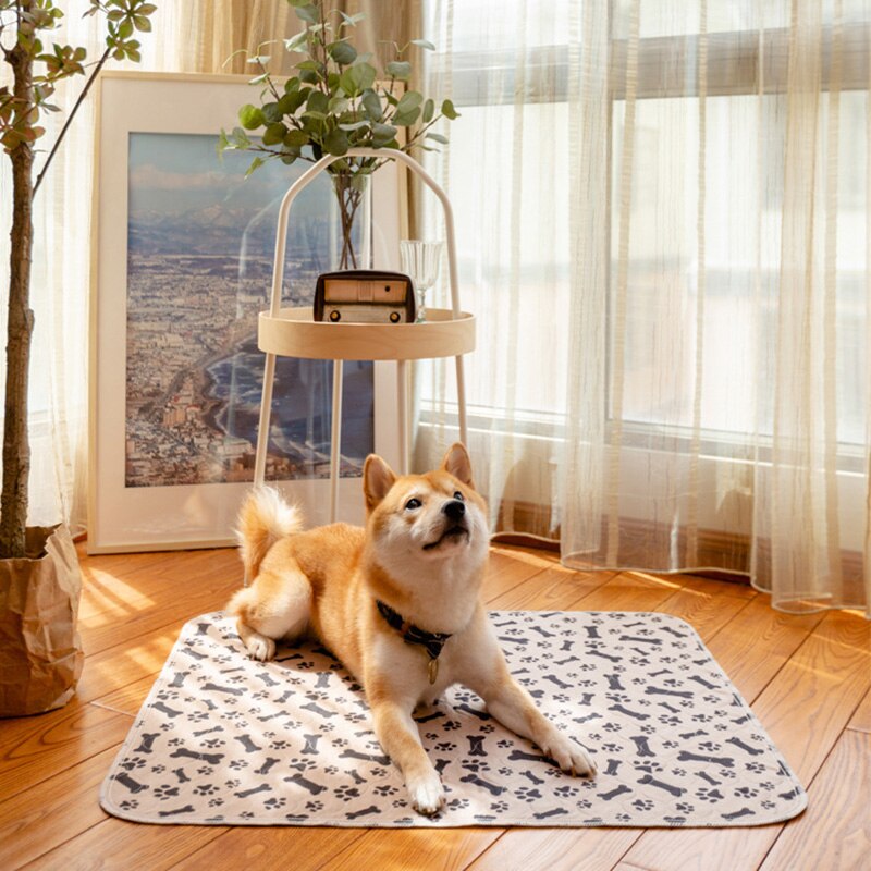 Tapis imperméable lavable pour animaux de compagnie, couche lavable pour chien, réutilisable, tampon d'urine pour animaux de compagnie, tampons absorbants rapides pour le sommeil, doux, couverture de lit