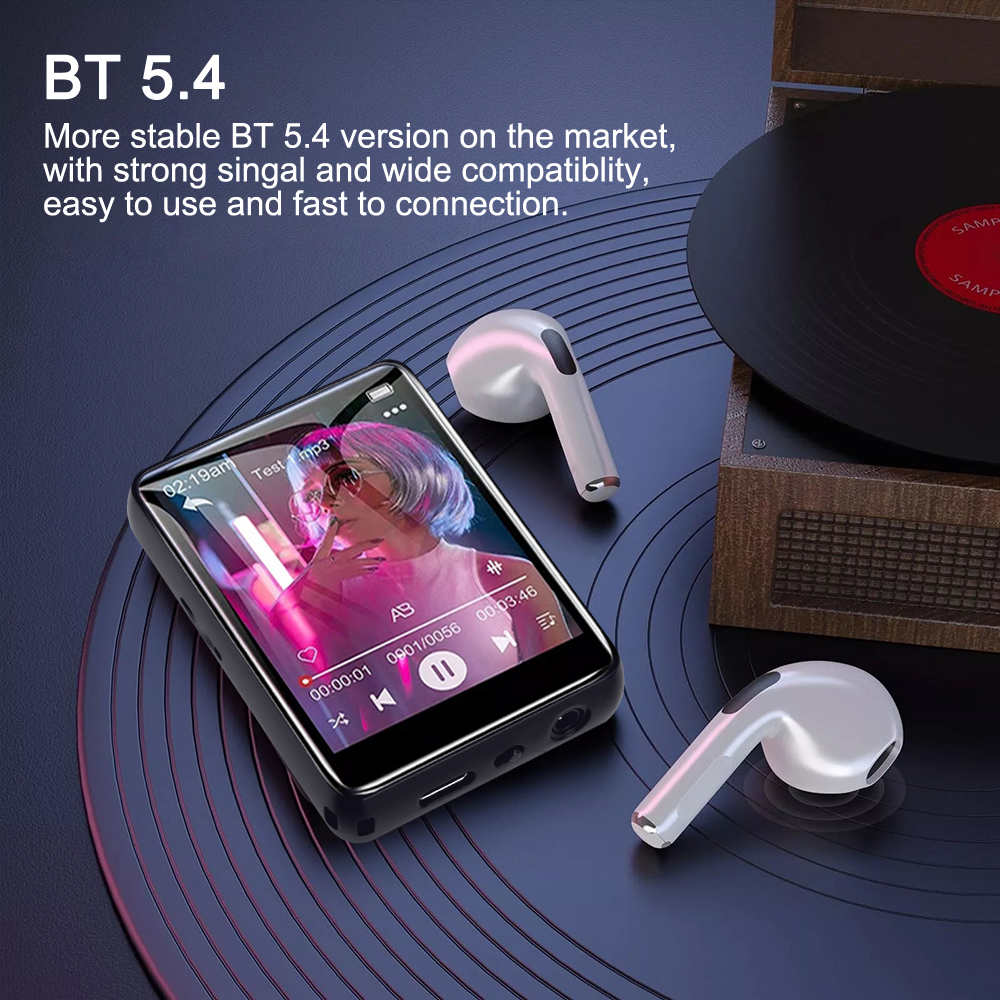 32 GB 2,4-calowy ekran dotykowy Bluetooth 5.4 Odtwarzacz MP3, odtwarzacz muzyczny HiFi z głośnikiem/nagrywarką/ebookiem/zdjęciem