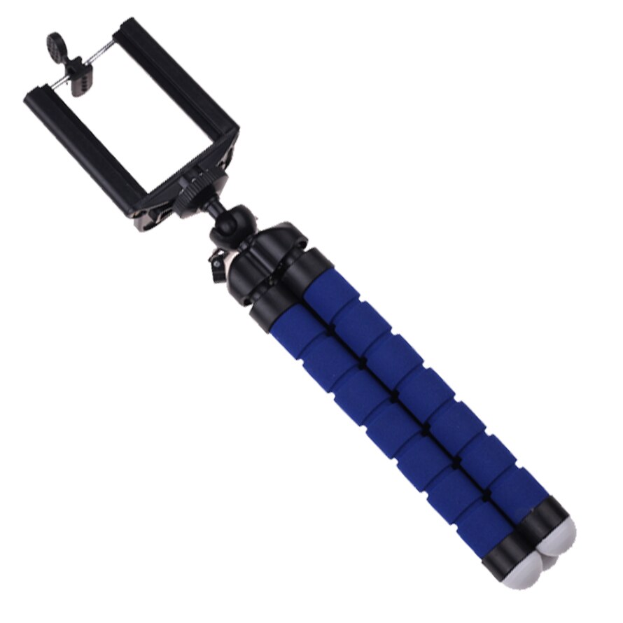 Mini Phone Tripod Flexible Octopus Tripod Portable Tripod Holder For iPhone Samsung Xiaomi Huawei Mobile Phone Smartphone: Blue