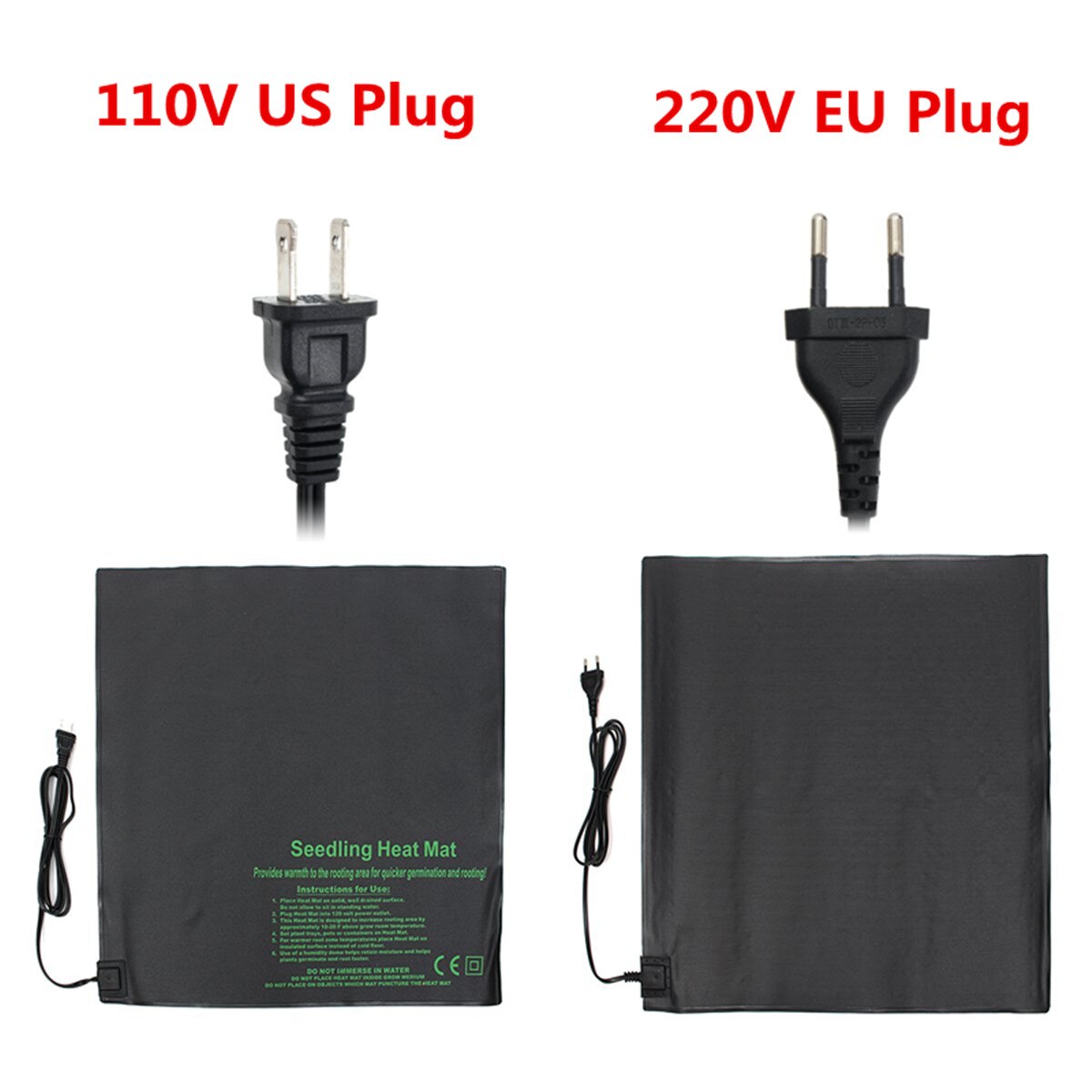 Garden Plant Heating Mat 52x52cm Waterproof Plant Nursery Germination Propagation Clone Starter Warm Hydroponic Heating Pad