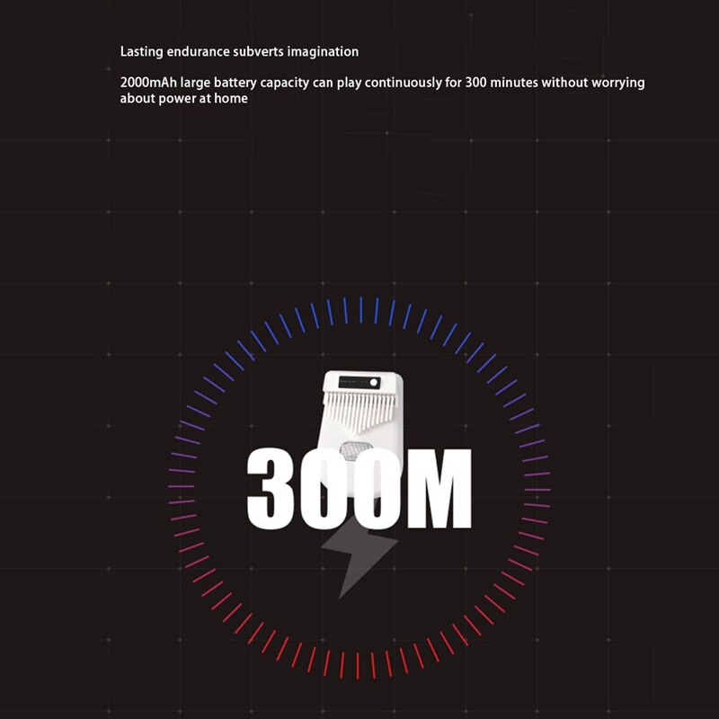 Electric Kalimba 17 Keys Thumb Piano 4 Kinds of Timbre BT Connetion Finger Piano Electronic Musical Instrument