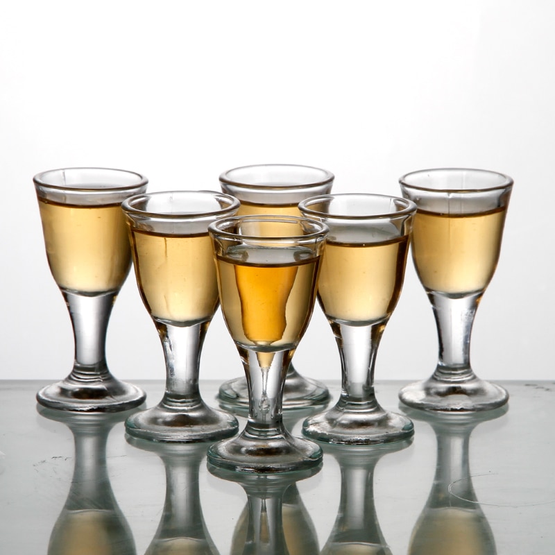 Maskinfremstillet glassæt  of 6 stk spiritusglas korte glas vodka glasvarer 10ml