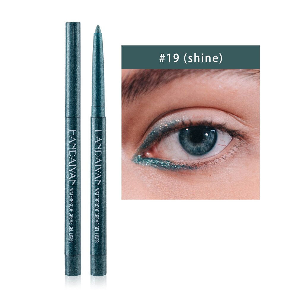 20-farbe Farbige Eyeliner Kuli Wasserdicht Perlglanz matt Lange anhaltende Eyeliner Gel Stift Auge Flüssigkeit Stift Lidschatten kosmetik: 19