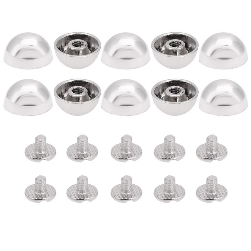 10 pièces dôme champignon Rivet pointe vis dos maroquinerie taches métallique bricolage Punk décoré vêtement décor: Sliver