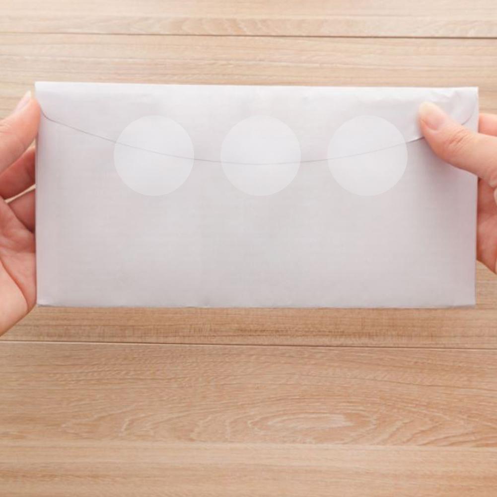 thumbnail image 2 of 5cm Clear Transparent Vinyl Stickers - Waterproof Round Dot Labels (20 Pack?) 2 of 3