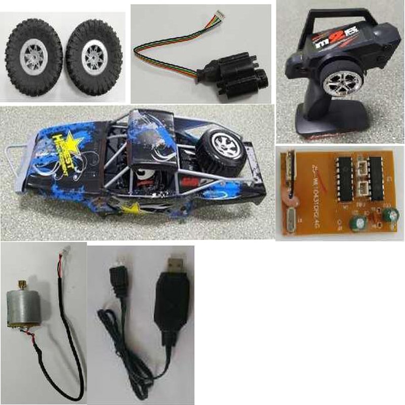 WLtoys 104310 piezas de coche RC neumático batería carcasa de servidor motor receptor