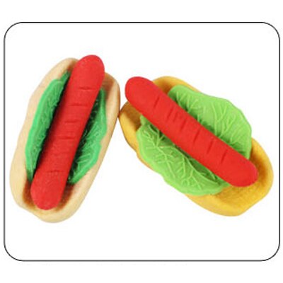 1 x matmodeller suddgummi cola hamburg gummi suddgummi kawaii pappersvaror skolmaterial papelaria för barn: Varmkorv