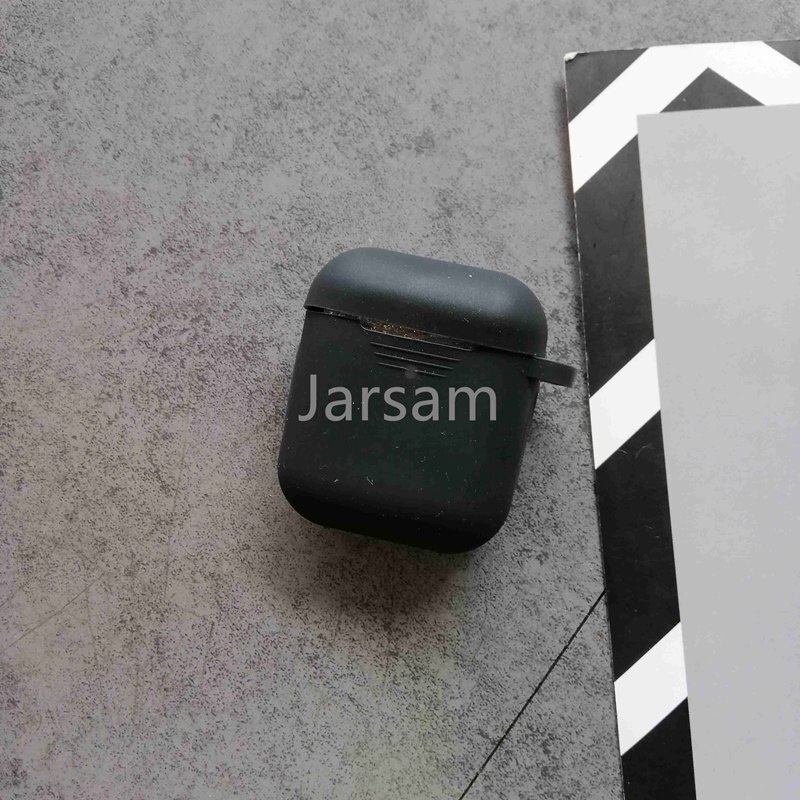 2020 per Airpods 2 Custodia In Silicone Del Punto Del Fumetto di Caso Della Copertura Per Apple Airpods Sveglio del Trasduttore Auricolare 3D caso Cuffia Per Earpods christm: blacecase