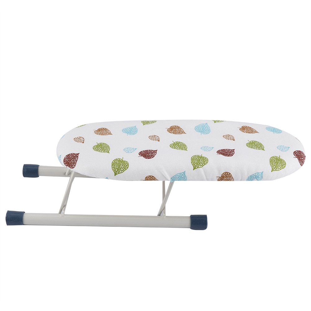 Foldable Space-Saving Mini Ironing Board Home Travel Sleeve Cuff Collars Handling Table Mini Ironing Board For Trousers Cuffs: Green leaf
