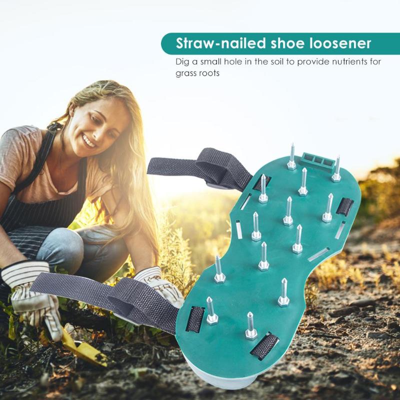 Rasen Belüfter Sandalen Gartenarbeit Boden Farbe Selbst nivellierung Zement Bau Nagel Schuhe Vertikutierer Grünland Aufreißer Werkzeug