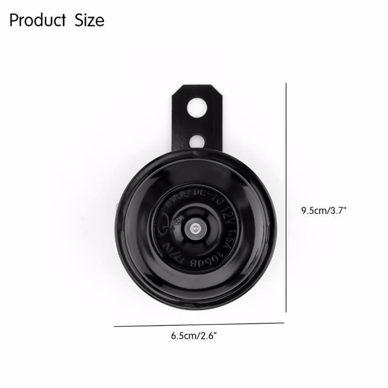 Universal Motorcycle Electric Horn Kit Waterproof 12V 1.5A 105db Round Loud Horn Speakers For Scooter Moped Dirt Bike ATV