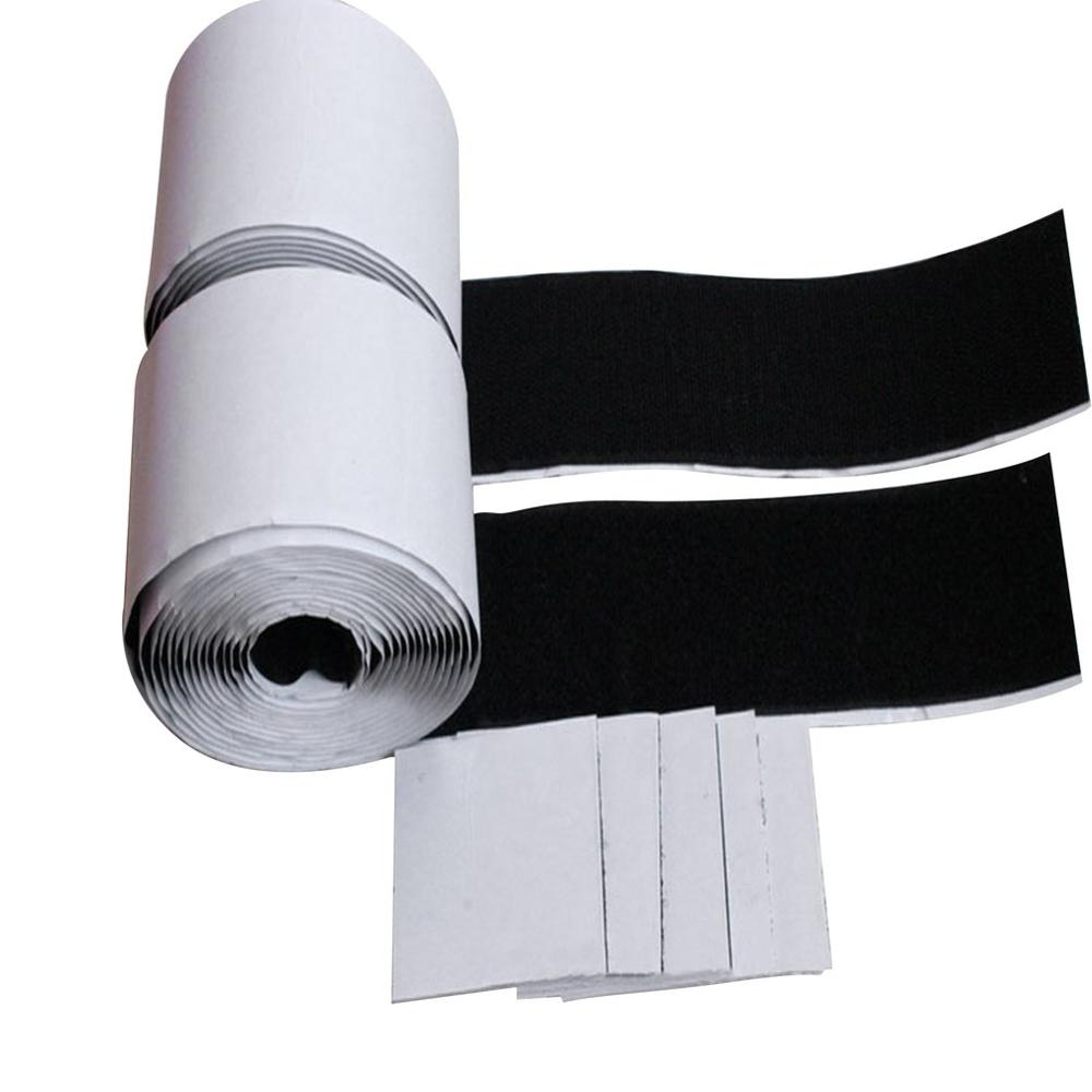 1M Klittenband Zelfklevende Haak En Lus Tape Klittenbandsluitingen Sticker Klittenband Ronde Nylon Lijm Met Gue Stof tape Voor Naaien