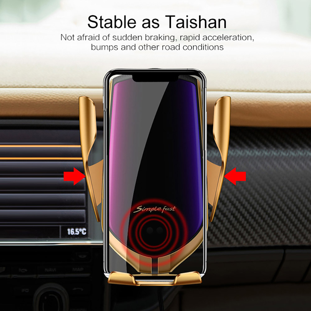 FDGAO 10W Car Wireless Charger Automatic Clamping phone Holder For iPhone 11 Pro XS MAX XR Infrared Induction Qi Charger Holder