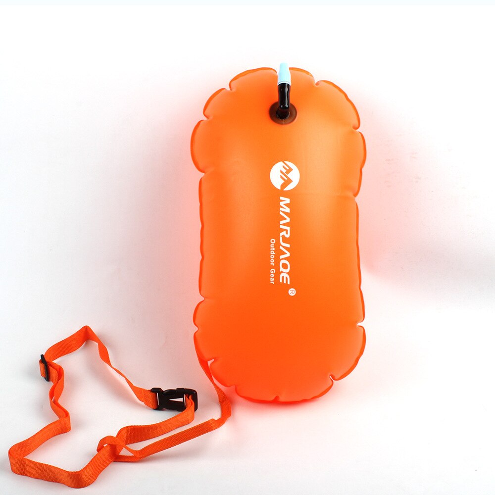 1 stk flydepose vandtæt pvc oppustelig svømmebøje vandsport livredder svømning redningskrans lufttør slæb sejler flydepose: Orange