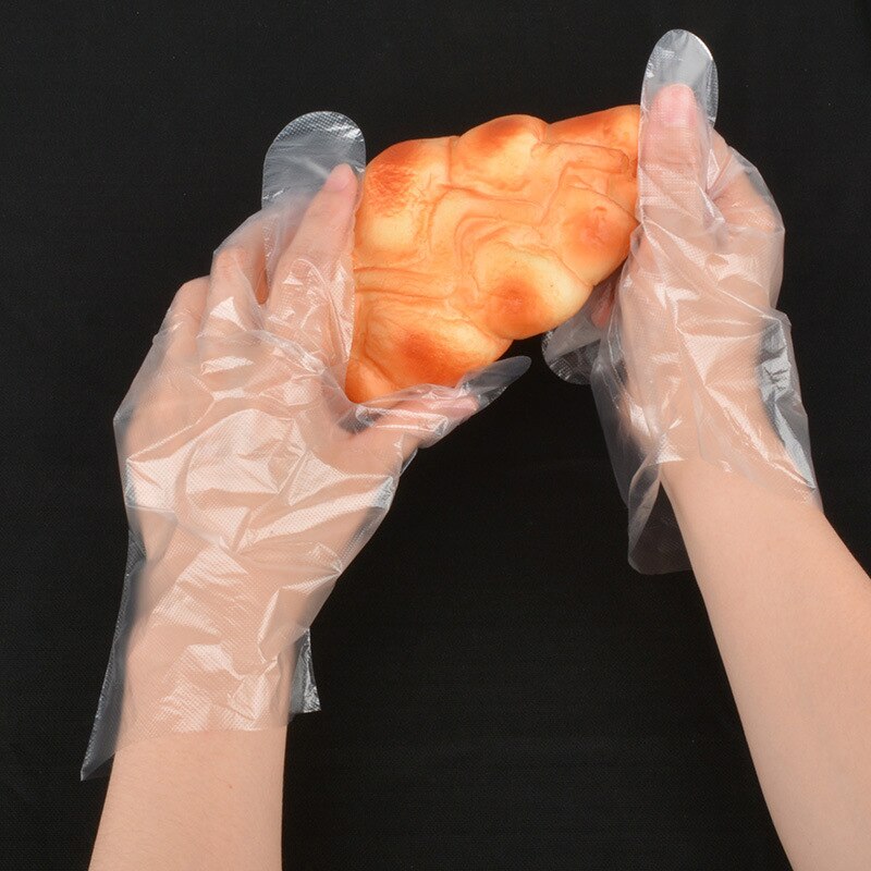 100Pcs Clear Wegwerphandschoenen Transparante Plastic Gezondheid Handschoenen Latex Gratis Voedsel Prep Veilig Handschoen Voor Koken Schoonmaken Bbq