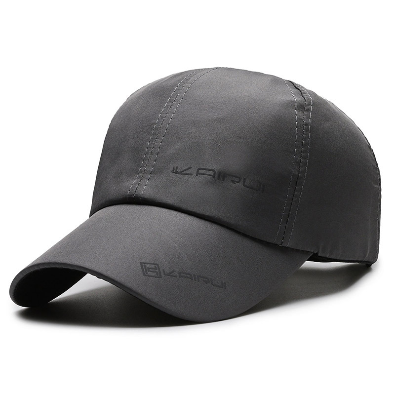 Sommerkasket, baseballkasket med mærke, mænd og kvinder, kasket med ben, snapback-hatte til mænd, bones gorras hombres casquette homme, кепка 여름모자: Mørkegrå