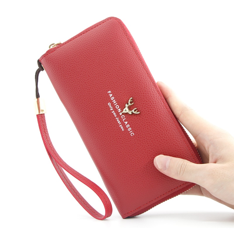 Dames clutch portemonnee grote capaciteit portemonnee lang kort muntvak pu lederen dames portemonnees