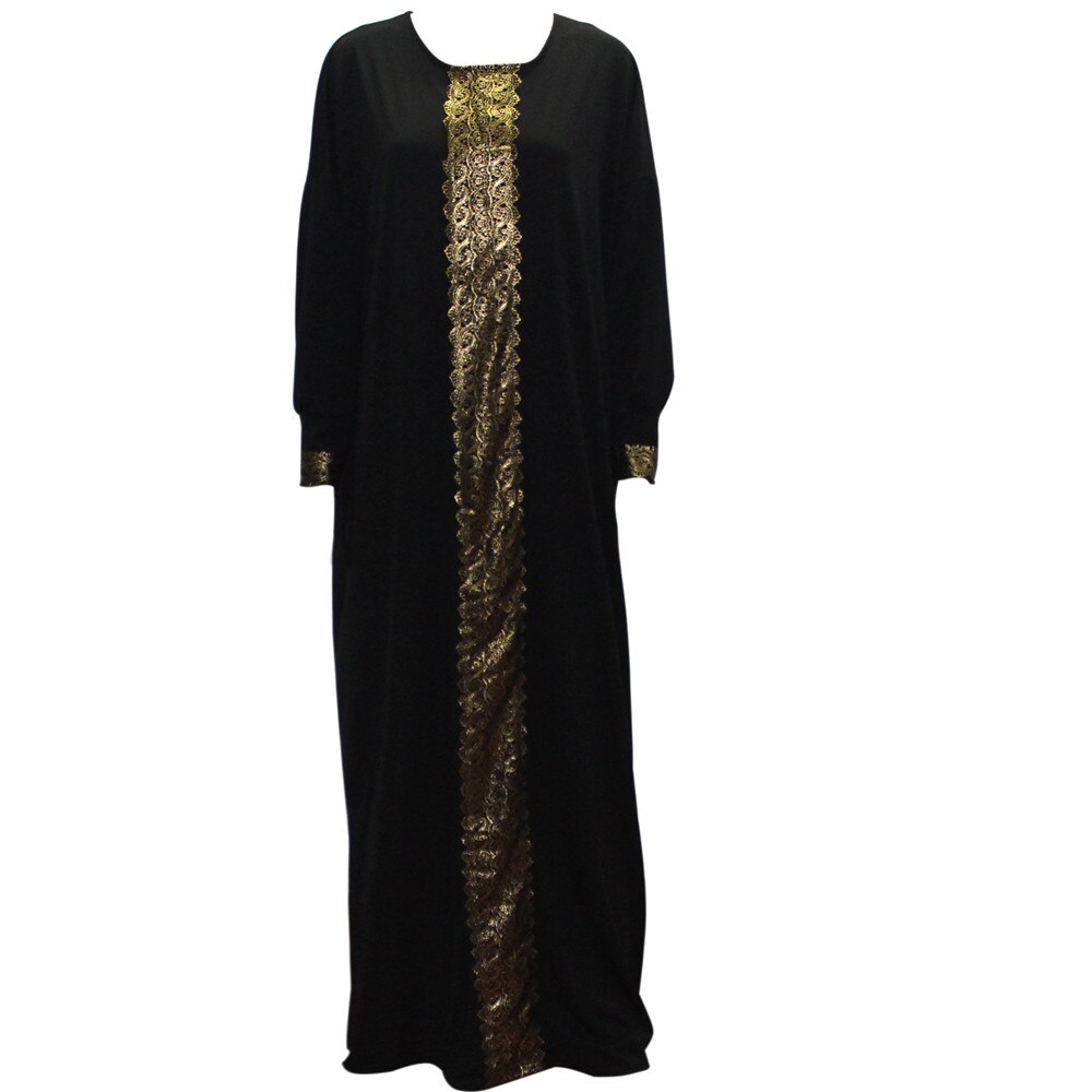 Tilapia kaftan stijl vrouwen jurk maxi lange vintage toga plus size zomer herfst jurken loszittende jurk: black