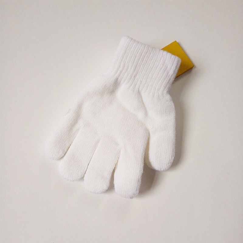 Børns varme handsker om efteråret og vinteren, med elastisk varm effekt, velegnet til børn i alderen 3-10 år, drenge og piger kan: Hvid st -402