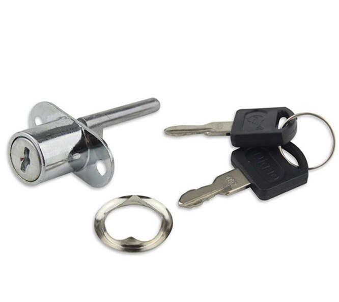3 stk / parti legering tre kædelåse dørskab postkasse skuffeskab sikkerhed møbler låse med nøgler hardware: 16mm / Sølv