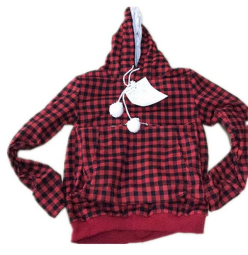 Emmababy gravidkläder för kvinnor hoodie stor ficka sällskapsdjur hund katt känguruhållare bärarrock påse toppar: M